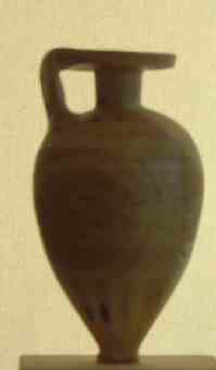 Vase in museum on Paros island, Greece.